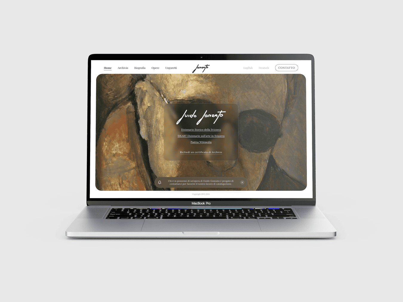 Archivio Guido Gonzato website